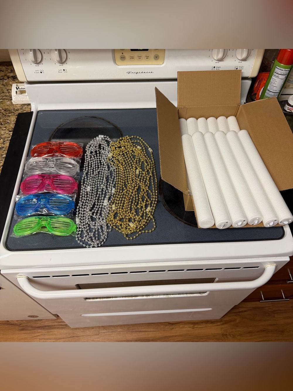 Light Up Party Bundle- Bead Necklaces and LED Foam Sticks, Light up glasses